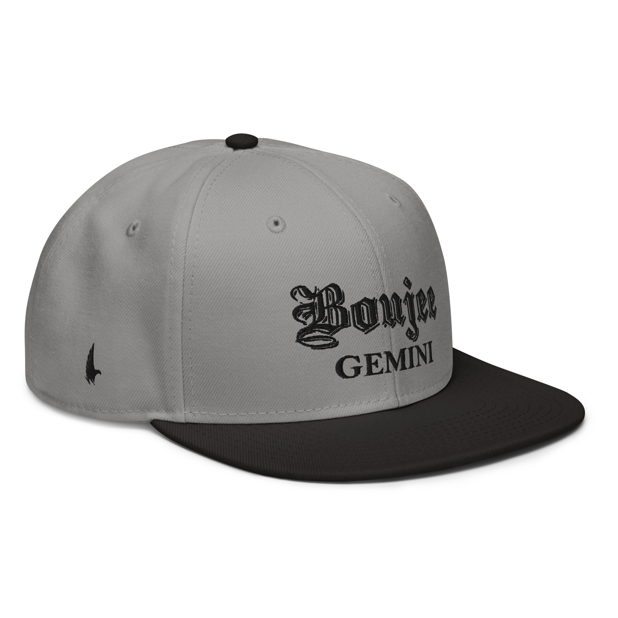 Boujee Gemini Snapback Hat - Gray/Black/Black - Loyalty Vibes