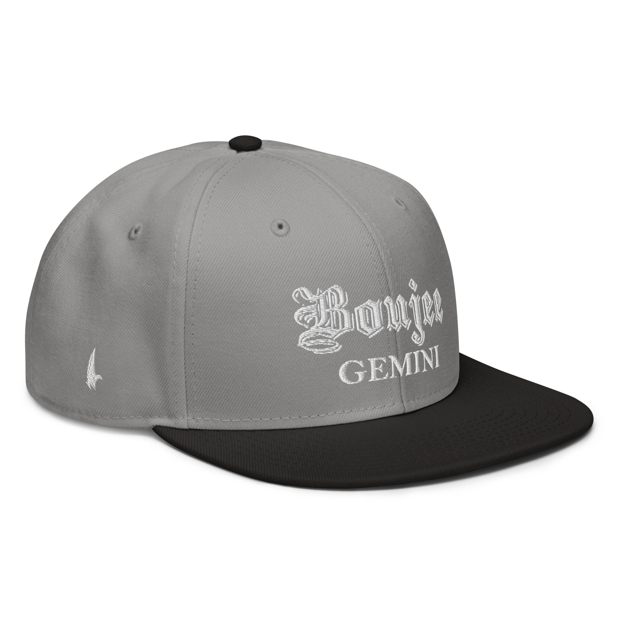 Boujee Gemini Snapback Hat - Gray/White/Black - Loyalty Vibes