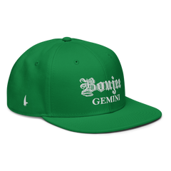 Boujee Gemini Snapback Hat Green - Loyalty Vibes