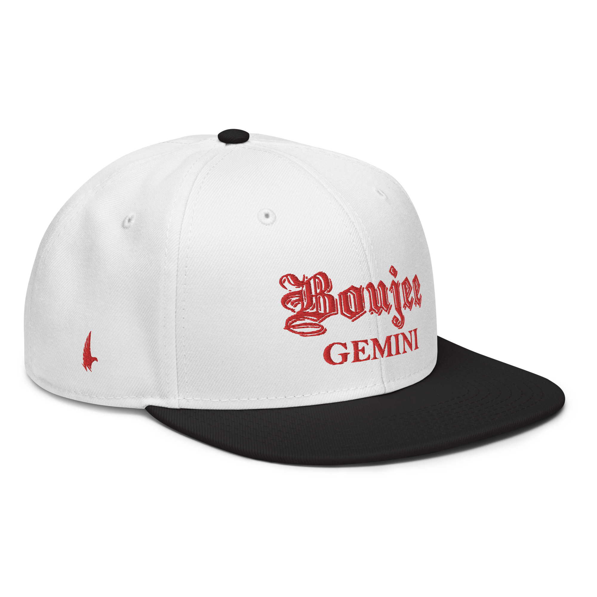 Boujee Gemini Snapback Hat - White/Red/Black - Loyalty Vibes