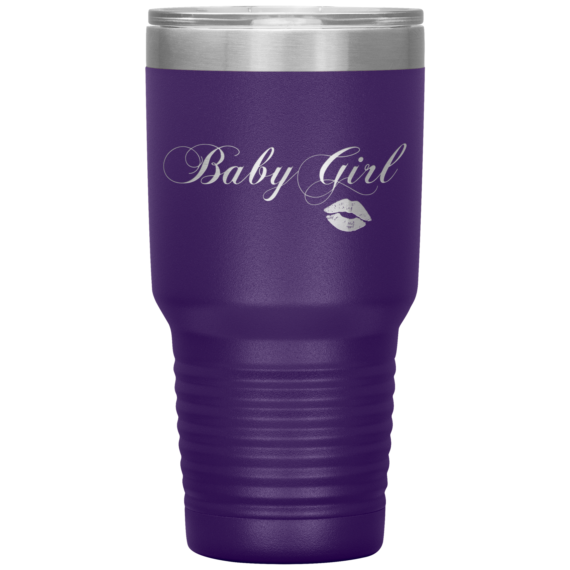 Baby Girl Kisses Tumbler Purple Loyalty Vibes