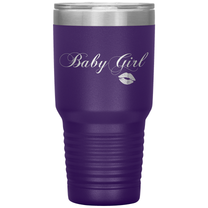 Baby Girl Kisses Tumbler Purple Loyalty Vibes