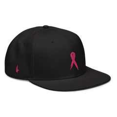 Breast Cancer Snapback Hat Black - Loyalty Vibes