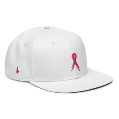 Breast Cancer Snapback Hat White - Loyalty Vibes