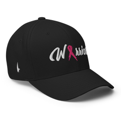 Breast Cancer Warrior Fitted Hat Black - Loyalty Vibes
