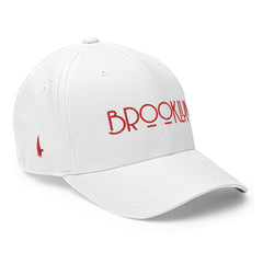 Brooklyn Fitted Hat White/Red Fitted - Loyalty Vibes