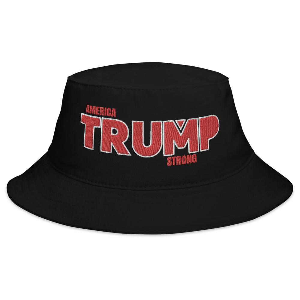 America Strong Trump Bucket Hat Black - Loyalty Vibes