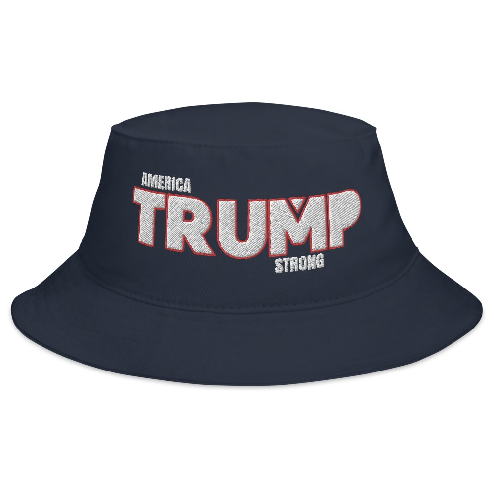 America Trump Strong Bucket Hat Navy Blue OS - Loyalty Vibes