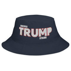 Trump Strong Bucket Hat Navy - Loyalty Vibes