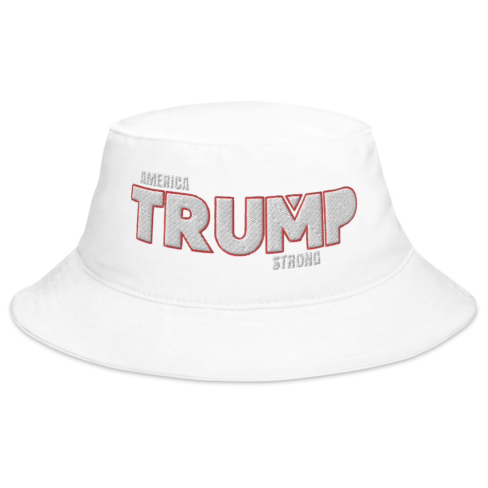 America Trump Strong Bucket Hat White OS - Loyalty Vibes