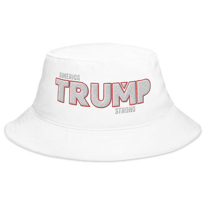 America Trump Strong Bucket Hat White OS - Loyalty Vibes