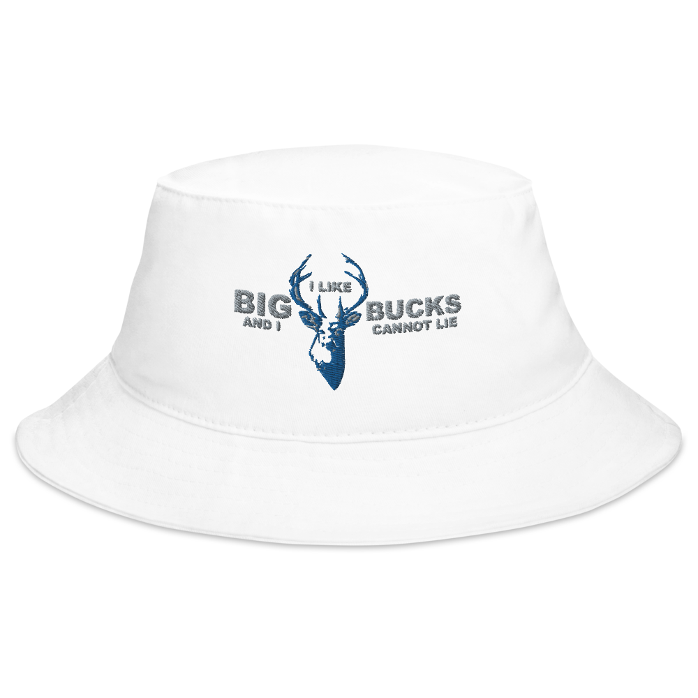 Big Bucks Hunting Bucket Hat White - Loyalty Vibes