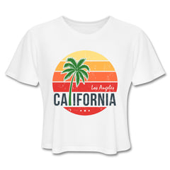 California Living Crop Top white - Loyalty Vibes
