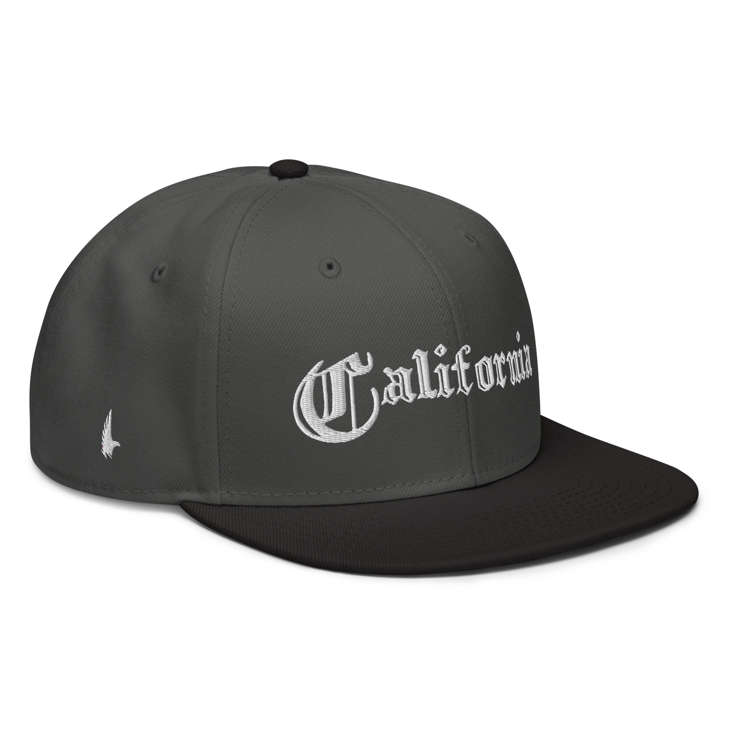 California Snapback Hat Charcoal Grey White Black OS - Loyalty Vibes