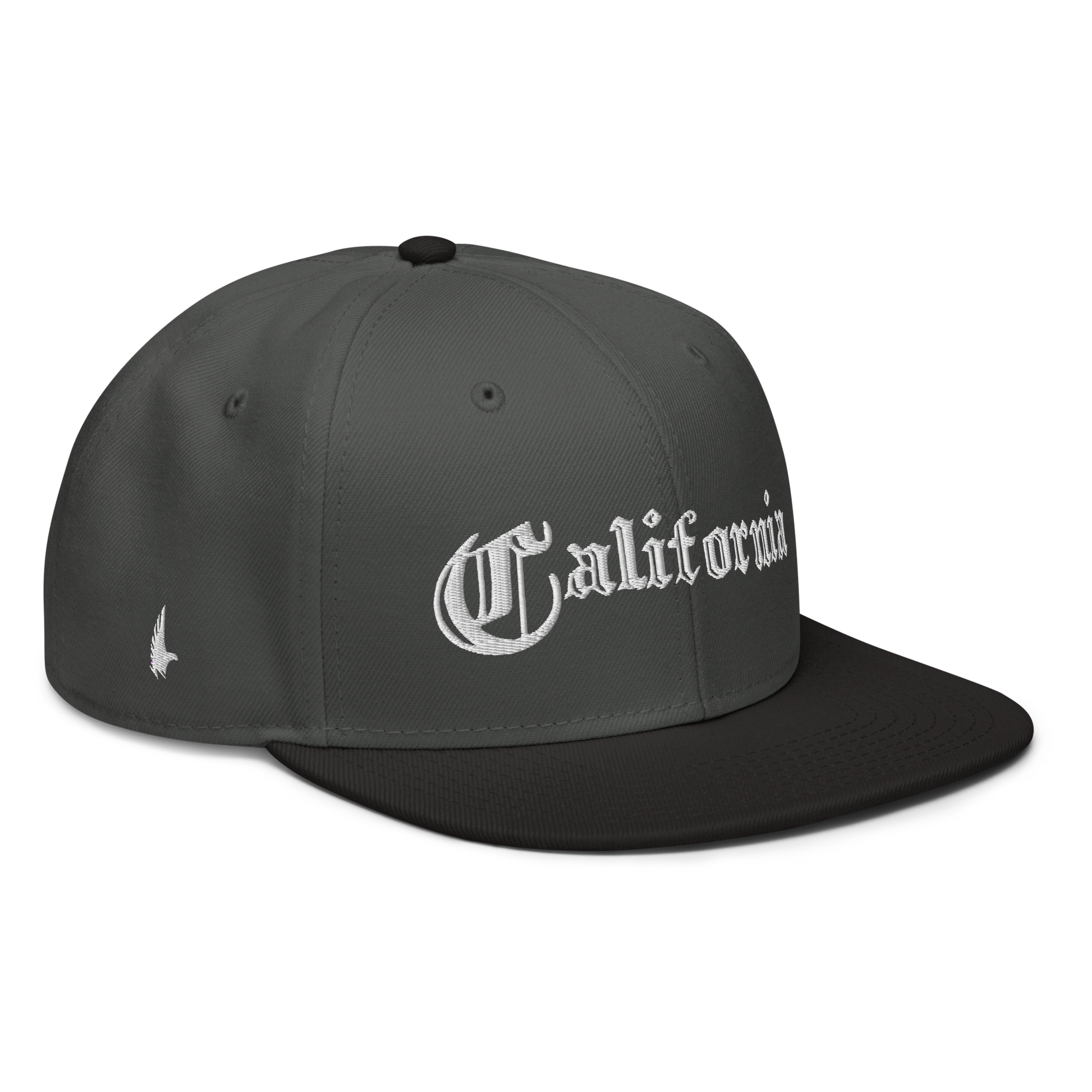 California Snapback Hat Charcoal Grey White Black OS - Loyalty Vibes