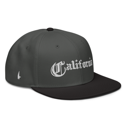 California Snapback Hat Charcoal Grey White Black OS - Loyalty Vibes