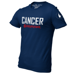 Cancer Survivor T-Shirt Navy - Loyalty Vibes