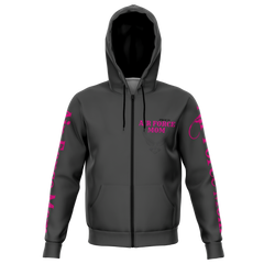 Air Force Mom Zip Up Hoodie Black - Loyalty Vibes