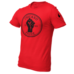 Chicano Pride Tee Red/Black - Loyalty Vibes