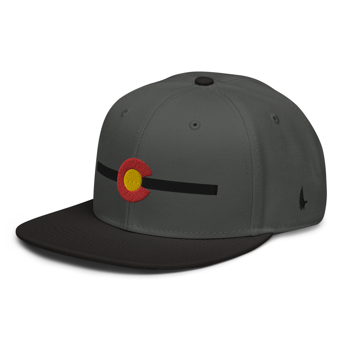 Classic Colorado Snapback Hat Charcoal Gray Black Black OS - Loyalty Vibes