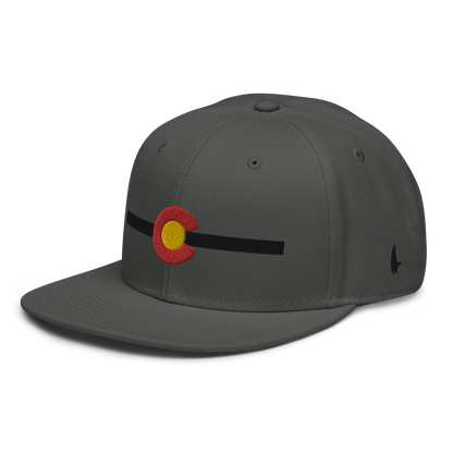 Classic Colorado Snapback Hat Charcoal Gray Black OS - Loyalty Vibes