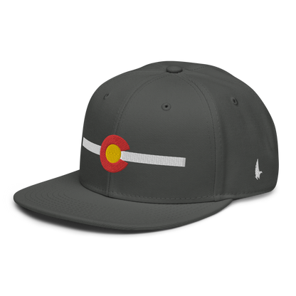 Classic Colorado Snapback Hat Charcoal Gray White OS - Loyalty Vibes