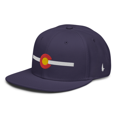 Classic Colorado Snapback Hat Purple White OS - Loyalty Vibes