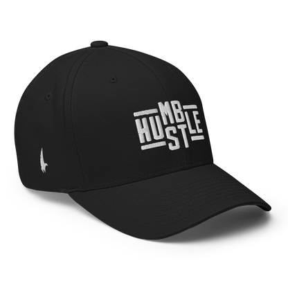 Classic Humble Hustle Fitted Hat Black Fitted Loyalty Vibes