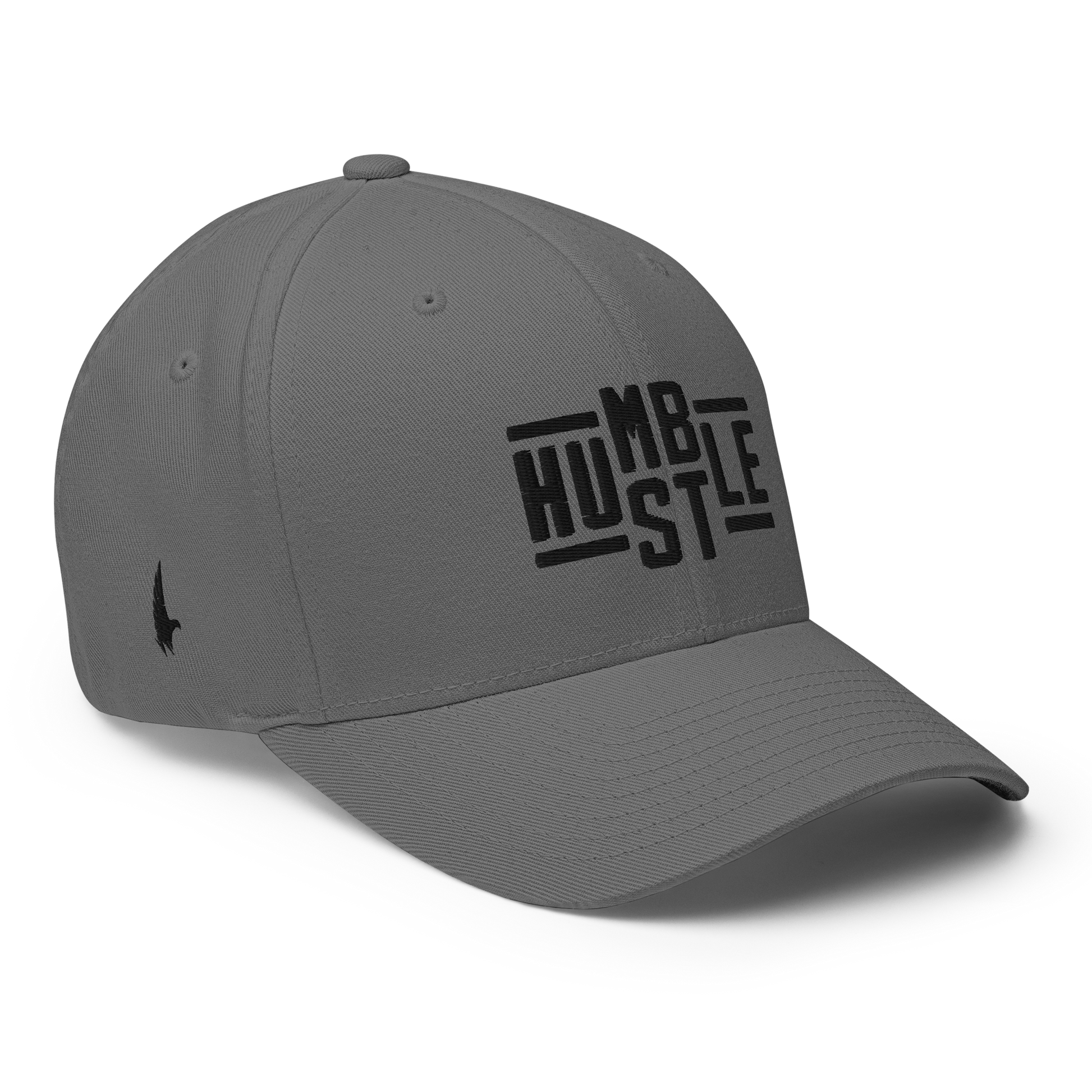 Classic Humble Hustle Fitted Hat Gray/Black Fitted Loyalty Vibes