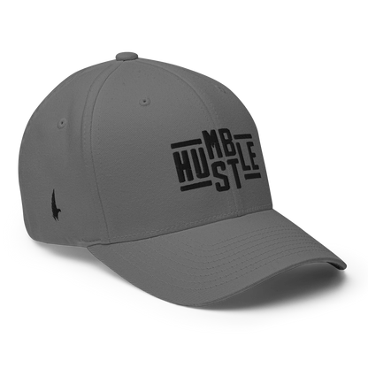 Classic Humble Hustle Fitted Hat Gray/Black Fitted Loyalty Vibes
