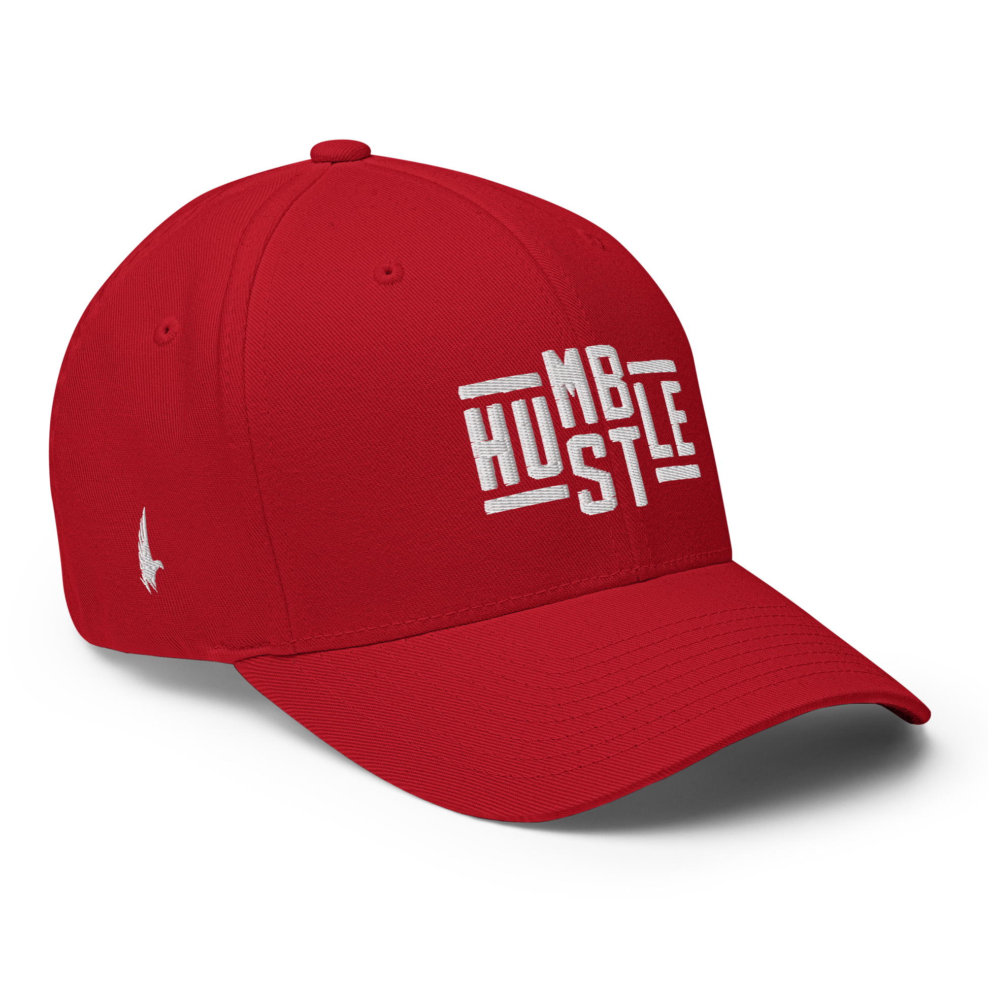 Classic Humble Hustle Fitted Hat Red Fitted Loyalty Vibes