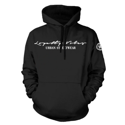 Classic Logo Hoodie Black Loyalty Vibes