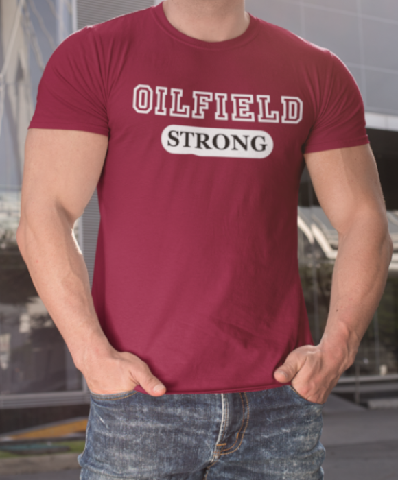 Classic Oilfield Strong T-Shirt - maroon - Loyalty Vibes