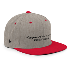 Loyalty Vibes Snapback Hat Heather Grey/ Red - Loyalty Vibes