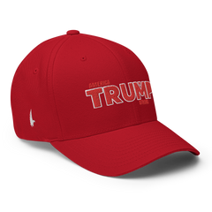 America Strong Trump Flexfit Hat Red / Red Fitted - Loyalty Vibes