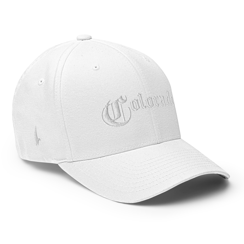 Colorado Fitted Hat White - Loyalty Vibes