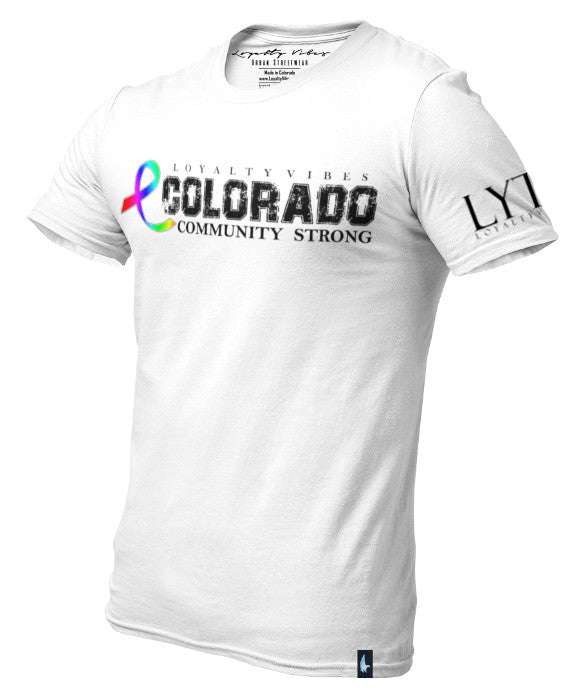 Colorado Community Strong Graphic Tee White - Loyalty Vibes