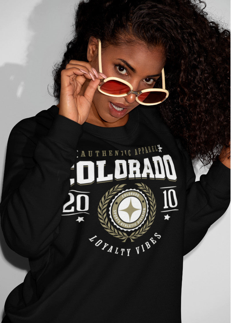 Colorado Division Sweatshirt Black - Loyalty Vibes