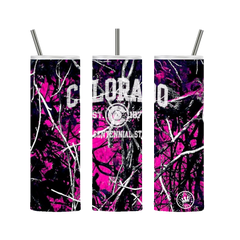 Colorado Tumbler Pink Camo 20 oz. Stainless Steel - Loyalty Vibes