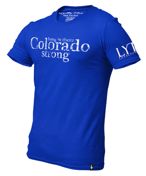 Colorado Strong Graphic Tee Blue Men's - Loyalty Vibes