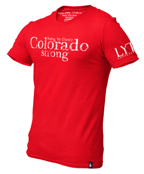 Colorado Strong Graphic Tee Red Men's - Loyalty Vibes