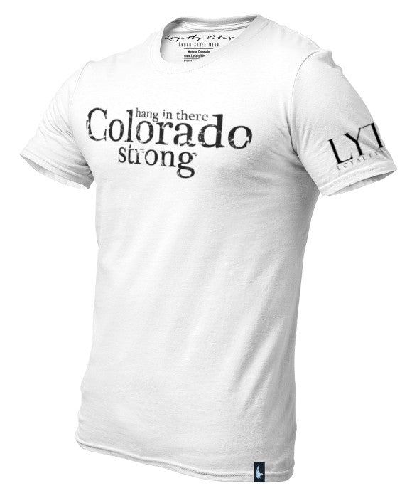 Colorado Strong Graphic Tee White Men's - Loyalty Vibes