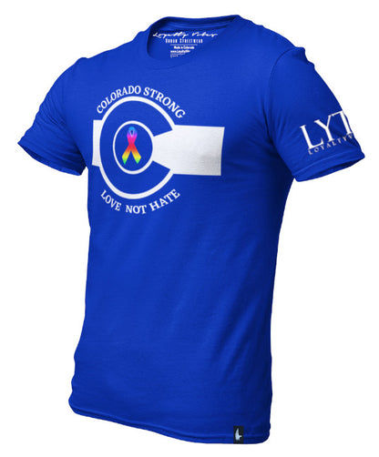 Loyalty Vibes LGBTQ Colorado Strong Graphic Tee Blue - Loyalty Vibes