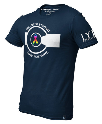 Loyalty Vibes LGBTQ Colorado Strong Graphic Tee Navy Blue - Loyalty Vibes