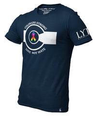LGBTQ Colorado Strong T-Shirt Navy Blue Men's - Loyalty Vibes