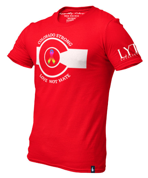LGBTQ Colorado Strong T-Shirt Red Men's - Loyalty Vibes