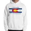 Colorado The Centennial State Hoodie White - Loyalty Vibes