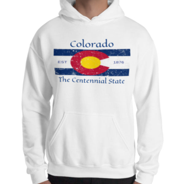 Colorado The Centennial State Hoodie White - Loyalty Vibes