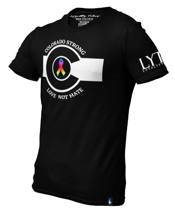 LGBTQ Colorado Strong T-Shirt Black Men's - Loyalty Vibes