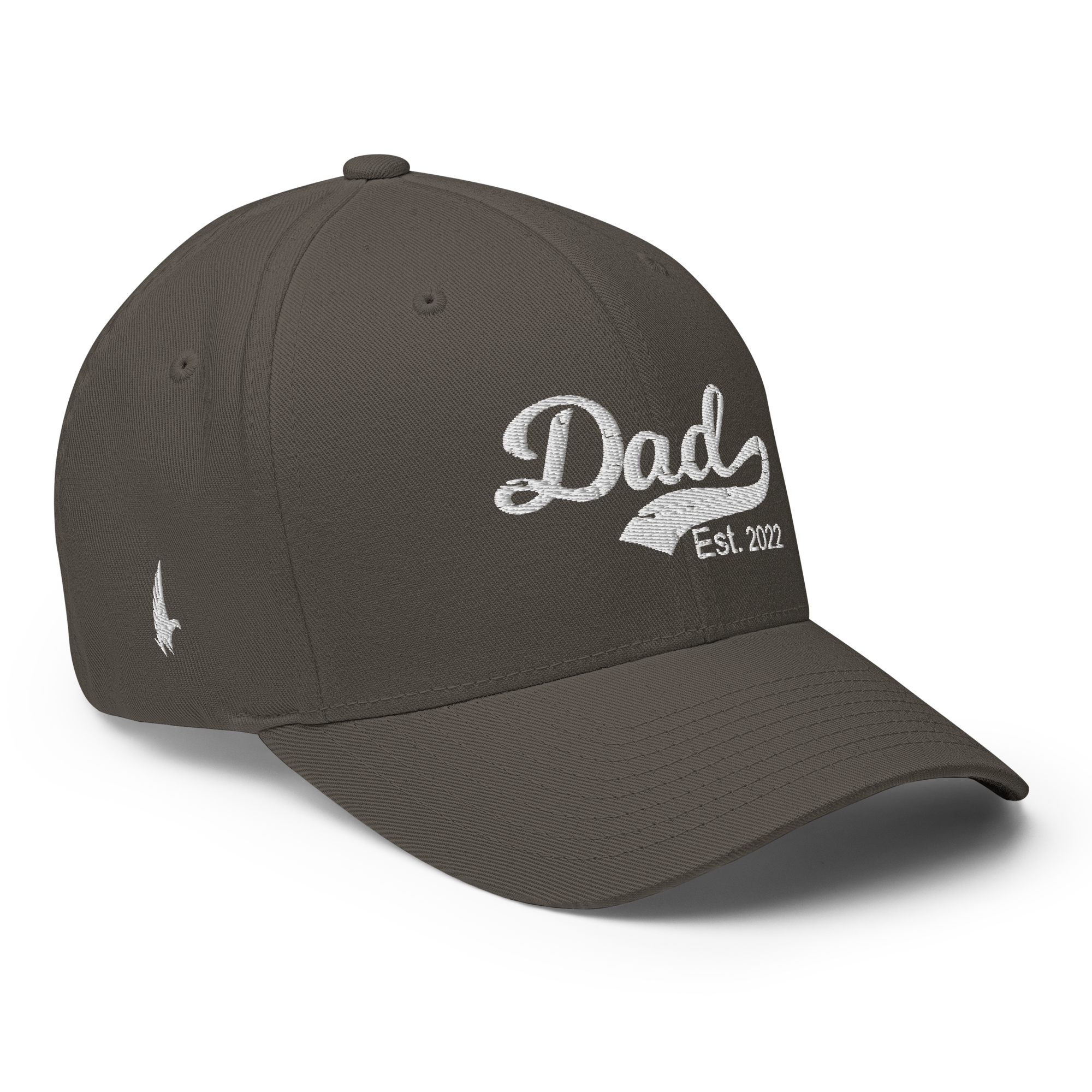 Dad Est 2022 Fitted Hat Charcoal Grey - Loyalty Vibes